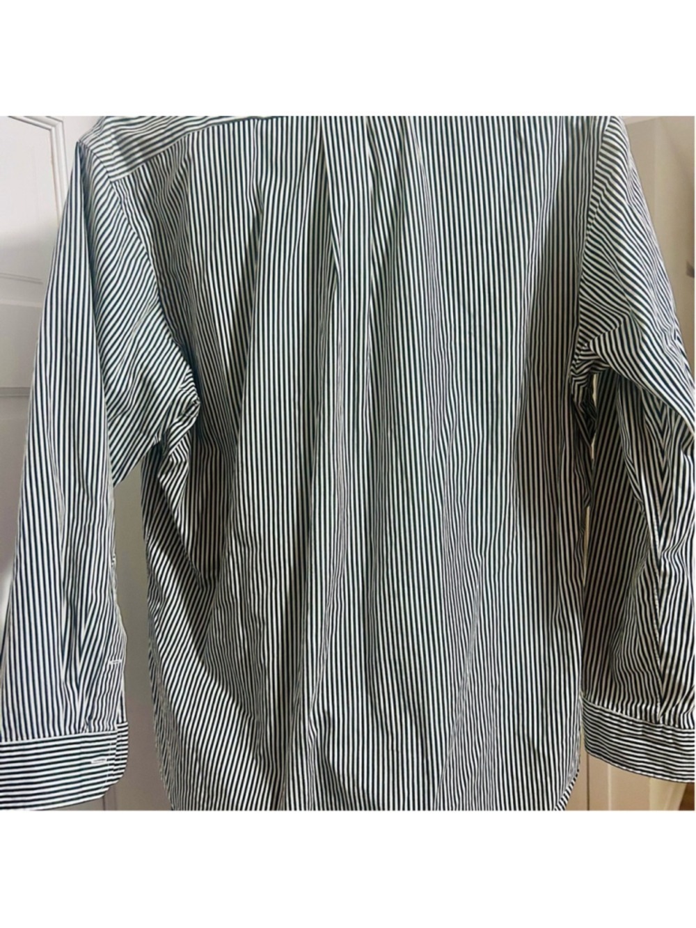 Ralph Lauren Navy and White Striped Button-Down Shirt - Picture 5 of 5
